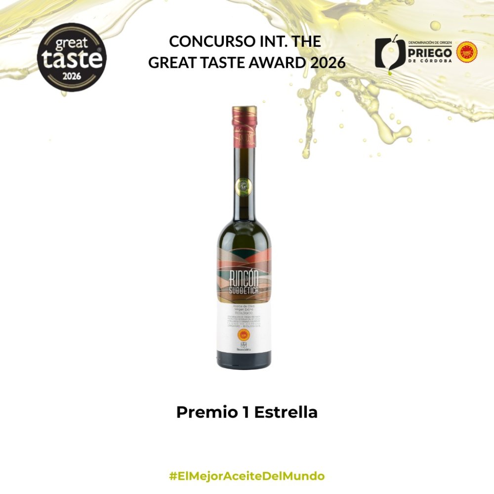 Imagen El AOVE 'Rinc贸n de la Subb茅tica' triunfa en los Great Taste Awards 2026