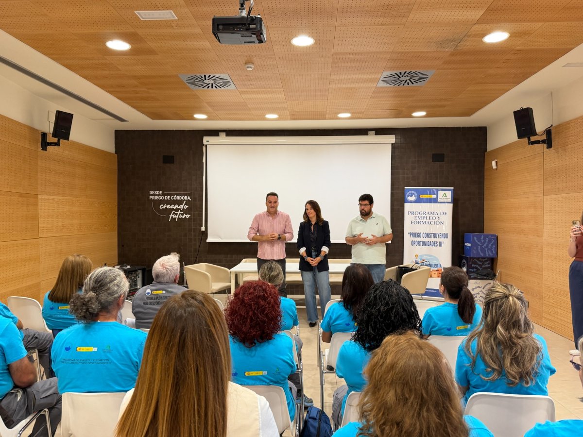 Imagen La Junta de Andalucía y el Ayuntamiento de Priego impulsan la formación y el empleo con una inversión de 346.000 euros en su nuevo Taller de Empleo