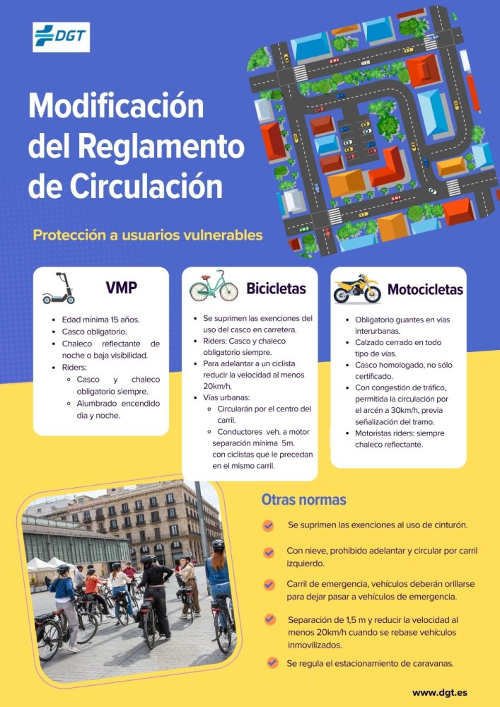 Imagen Mañana en vigor la reforma del Reglamento de Circulación 