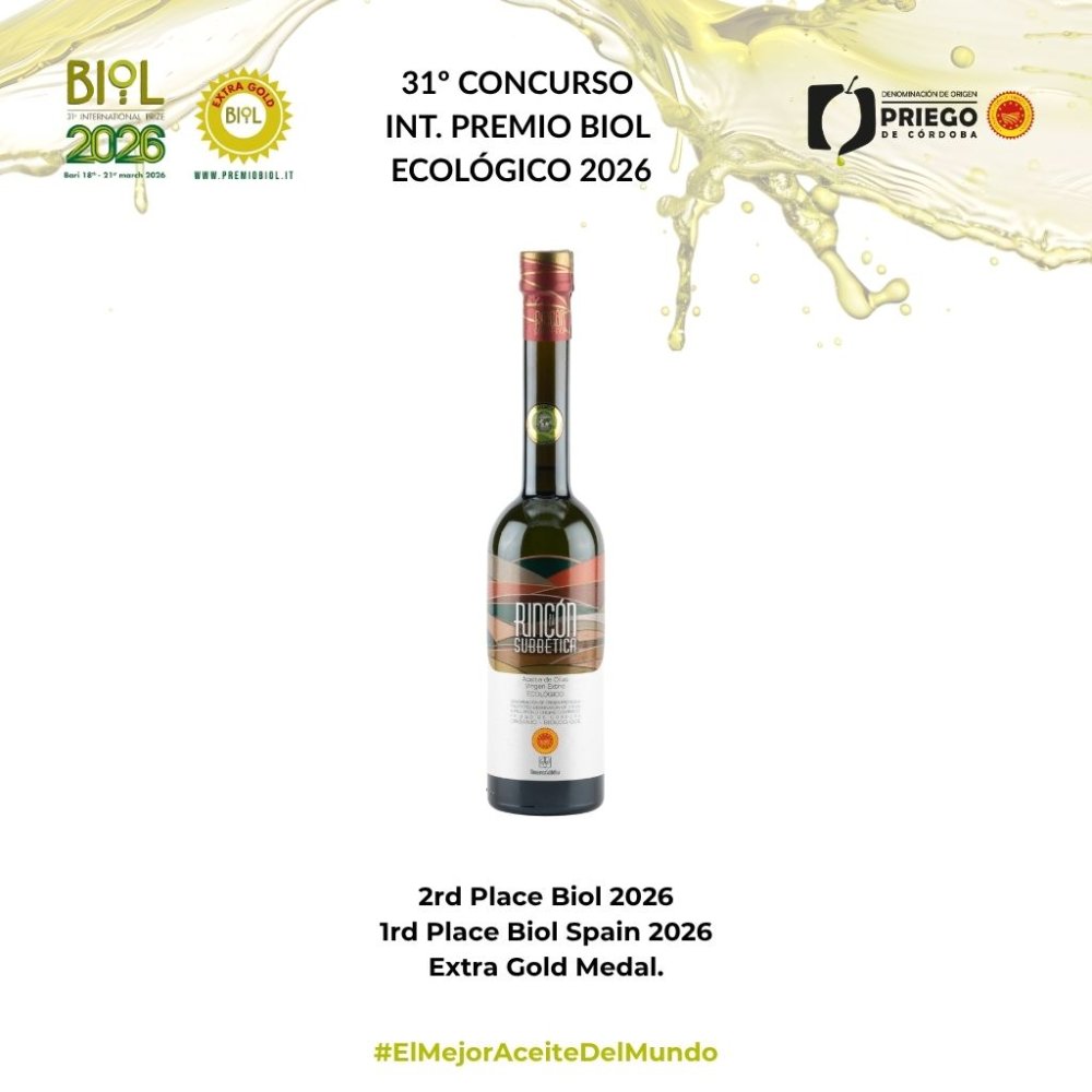 "Rincón de la Subbética", premiado en el prestigioso Concurso BIOL 2026