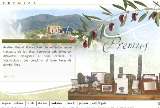 Imagen Cuatro empresas pertenecientes a la Denominación de Origen Protegida “Priego de Córdoba” premiadas en el Olive d’or 2.010 de Canadá