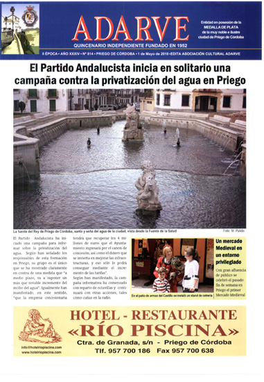 Imagen Ya está a la venta el número 814 de ADARVE de hoy 1 de mayo