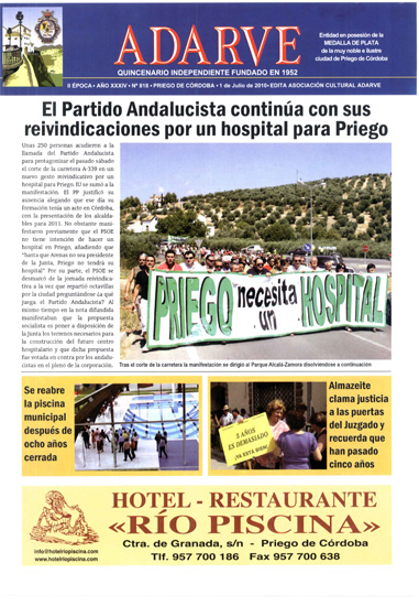 Imagen Ya está a la venta el número 818 de ADARVE del 1 de julio