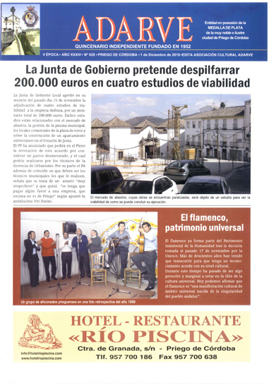 Imagen Ya está a la venta el número 828 de ADARVE de 1 de Diciembre 