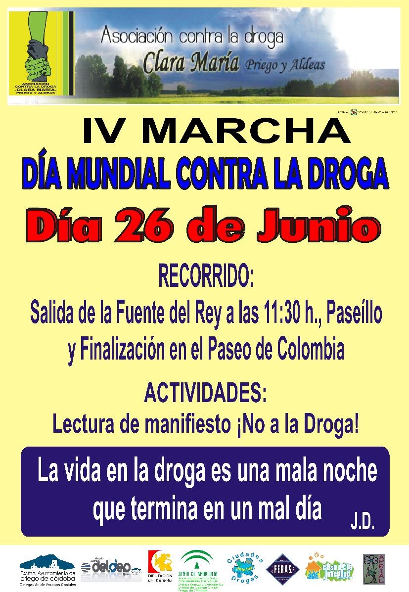 Imagen El próximo día 26 de Junio se celebrará la IV Marcha contra la Droga en Priego