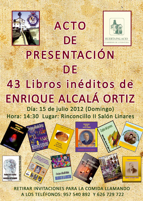 Imagen Enrique Alcalá presenta 43 libros inéditos en formato digital