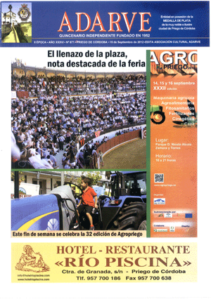 Imagen Ya esta a la venta el ADARVE nº 871 del 15 de Septiembre de 2012