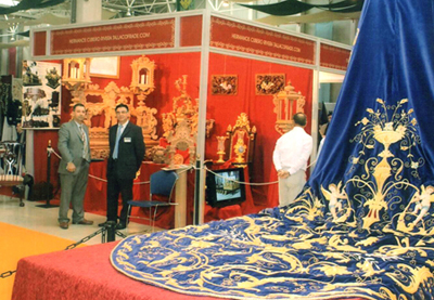 Imagen Los trabajos en talla de los hermanos Cubero Rivera destacan en la Feria de Arte Cofrade Andaluz de Jaén
