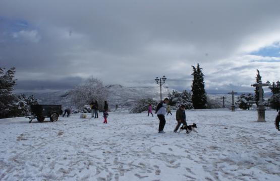 Imagen La nieve protagonista del 28F en toda la comarca