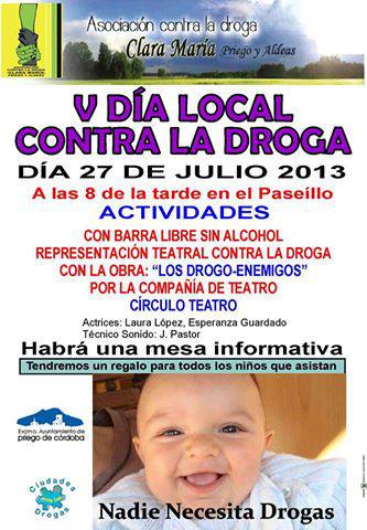 Imagen El próximo día 27 de Julio se celebrará el día local contra la droga