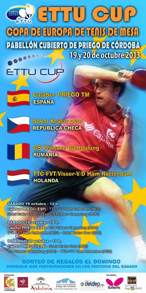 Imagen Priego de Córdoba se convierte en el epicentro europeo del Tenis de Mesa con la celebración de la ETTU CUP