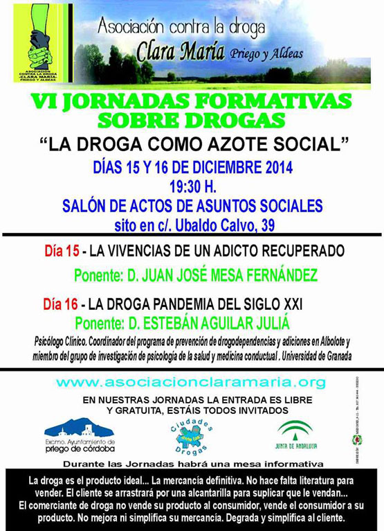 Imagen Dos conferencias centran las VI Jornadas formativas sobre drogas