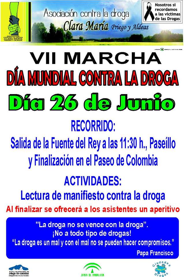Imagen El próximo viernes 26 de Junio tendrá lugar la VII Marcha contra la droga