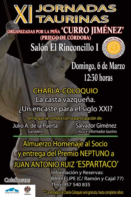 Imagen La Peña Curro Jiménez Concede el  Premio Neptuno a Juan Antonio Ruiz “Espartaco” 