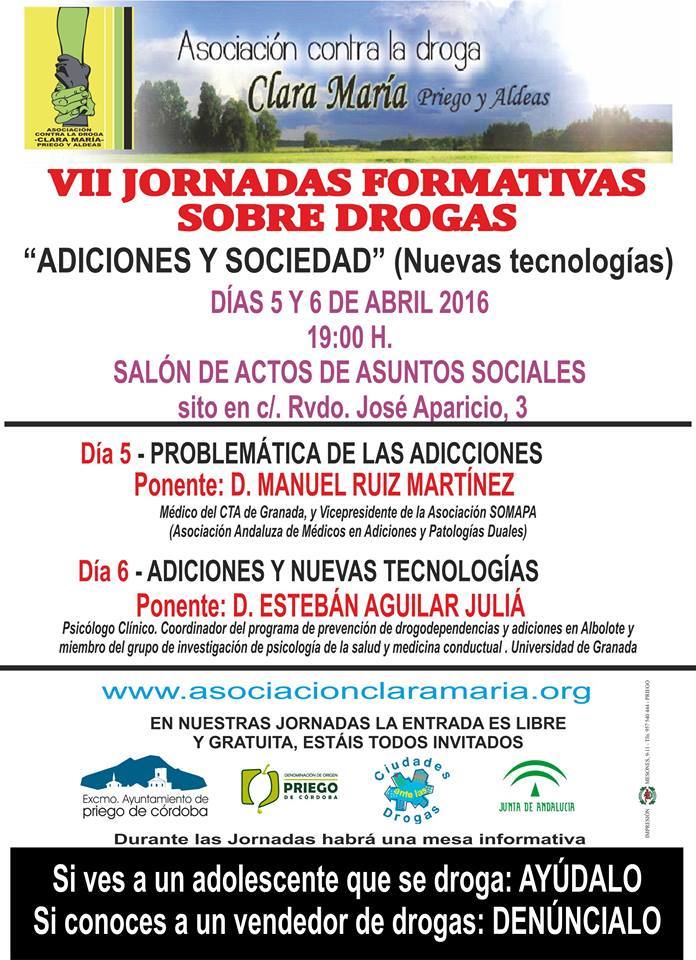 Imagen Las adicciones a las nuevas tecnologías centran las VII Jornadas Formativas sobre Drogas