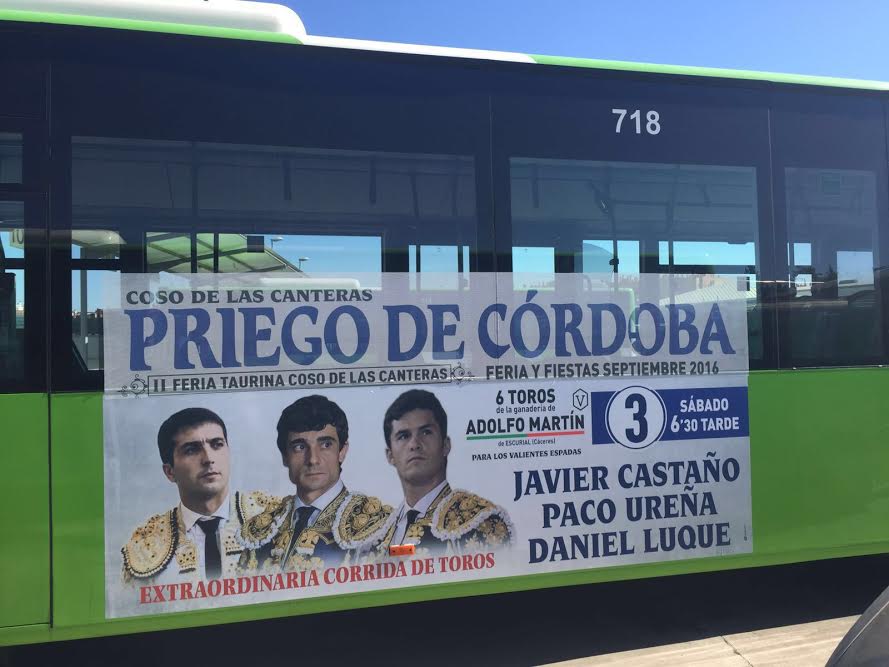 Imagen La empresa Campobravo  publicita las Ferias de Priego y de Cabra en los autobuses urbanos de Córdoba 