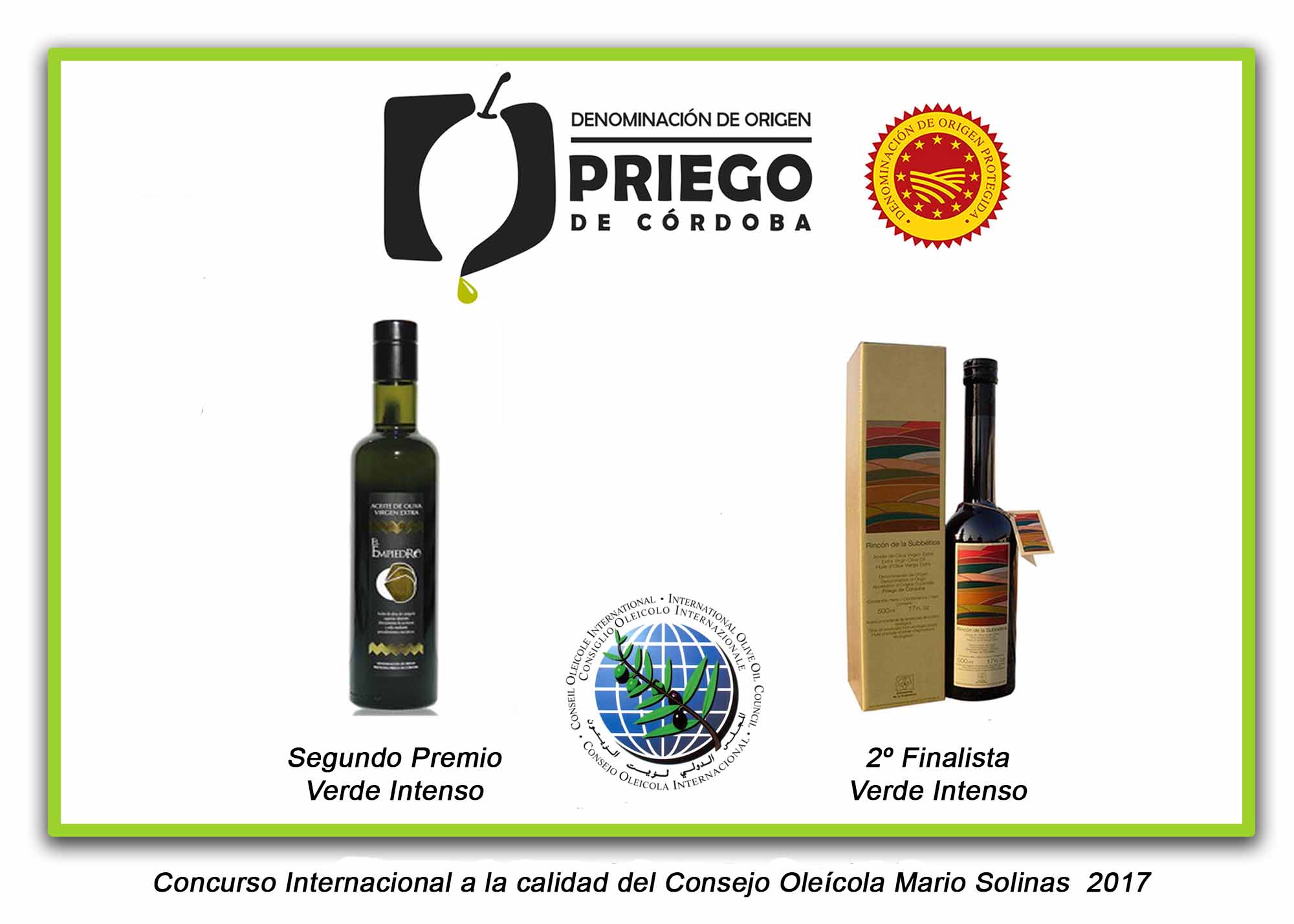 Imagen El Comité Oleícola Internacional premia a los aceites prieguenses