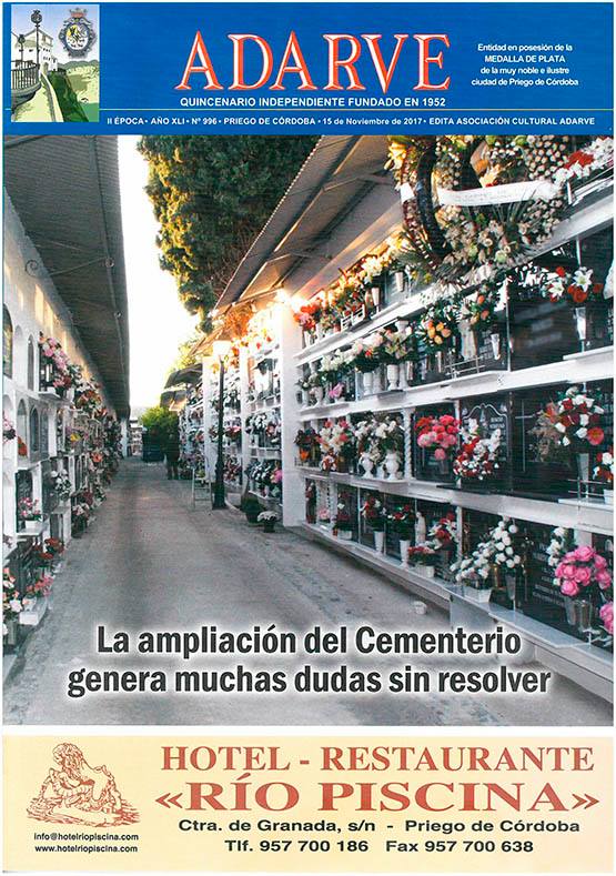 Imagen Ya esta a la venta el Adarve nº 996 correspondiente al 15 de Noviembre de 2017