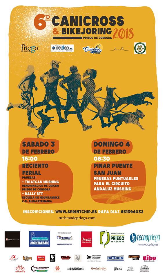 Imagen El 6º Canicross y bikejoring de Priego de Córdoba se celebrará los días 3 y 4 de febrero