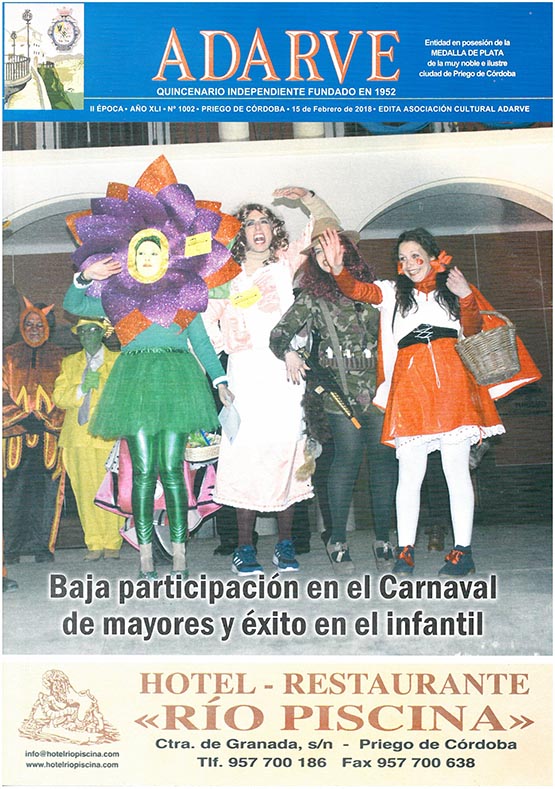 Imagen Ya está a la venta el ADARVE número 1002 correspondiente al 15 de febrero de 2018