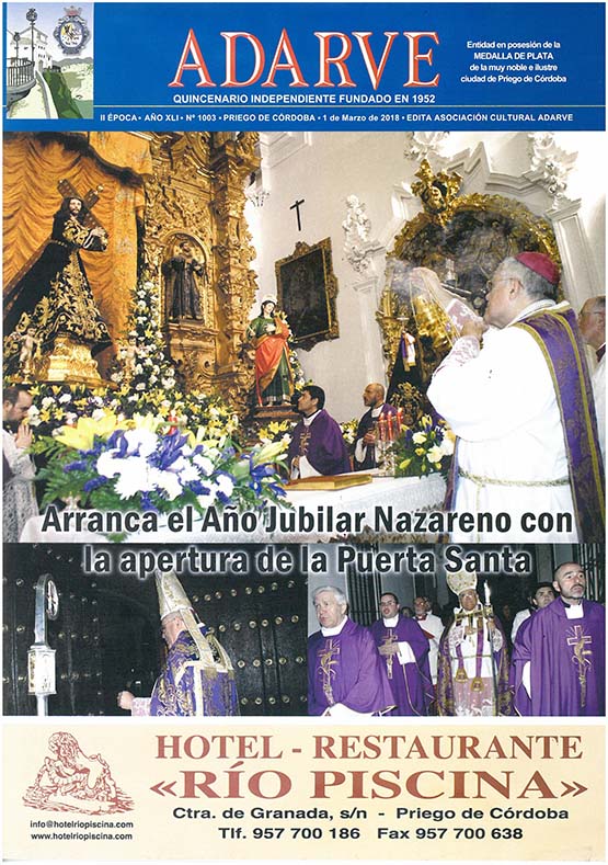 Imagen Ya está a la venta el ADARVE número 1003 correspondiente al 1 de Marzo de 2018