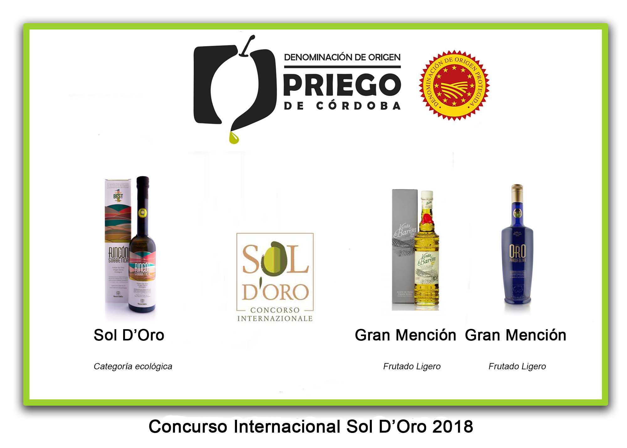 Imagen Italia premia la calidad de los aceites con sello prieguense