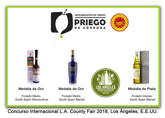 Imagen Tres firmas amparadas por la DOP Priego de Córdoba consiguen altos reconocimientos en Los Angeles