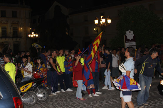 Imagen Aficionados barcelonistas de Priego celebran la consecución de la Copa de Europa