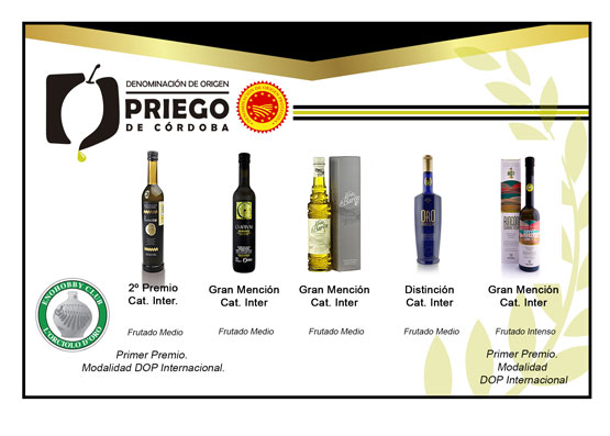 Imagen Los aceites de Priego copan los premios italianos del L\'Orciolo D\'Oro