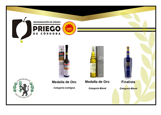 Imagen Dos Medallas de Oro a la calidad de los aceites con sello de calidad prieguense en Italia 