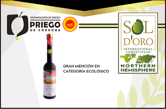 Imagen Un aceite de la DEO premiado en el Concurso SOL D’ORO Northern Hemisphere 2020