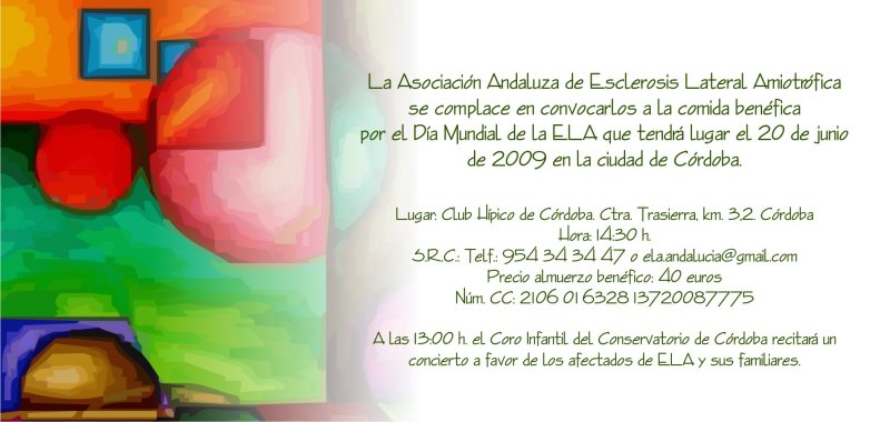 Imagen La Asociación Andaluza de Esclerosis Lateral Amiotrófica celebra una comida benéfica