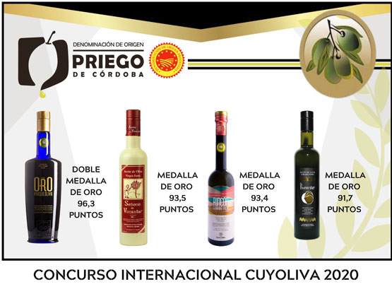 Imagen Los AOVES de la D.O.P. Priego de Córdoba premiados en el Concurso Internacional \