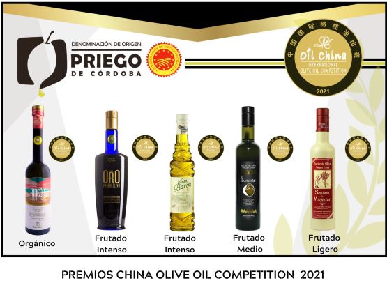 Imagen Los AOVE’S de la D.O.P. Priego de Córdoba consiguen cinco medallas de oro en China 