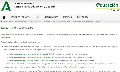 Imagen Abierto el plazo de inscripción para las pruebas  de obtención del título de Graduado en ESO para mayores de 18 años
