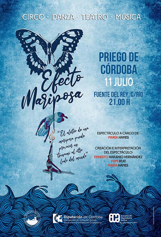 Imagen La Fuente del Rey acogerá la representación del espectáculo  “Efecto Mariposa”: circo, teatro y música 