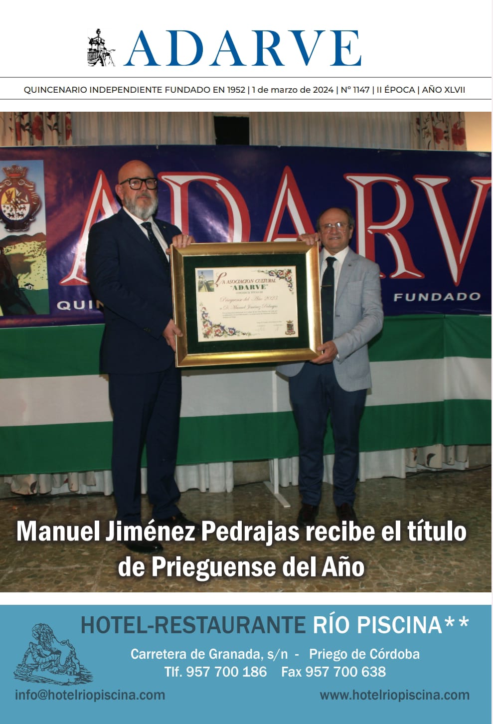 Imagen Ya está a la venta el ADARVE nº 1147 del 1 de marzo de 2024