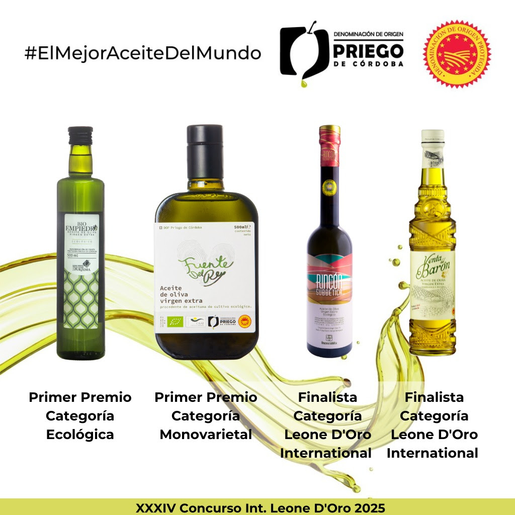 Imagen Cuatro aceites amparados en la D.O.P. 