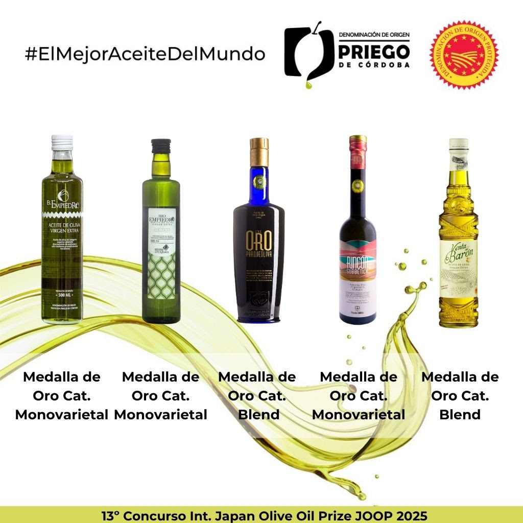 Imagen Japón premia a marcas de la D.O.P. Priego de Córdoba en los premios Joop Prize