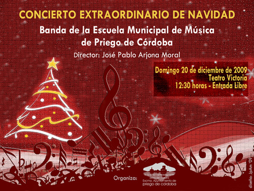 Imagen Concierto extraordinario de Navidad de la Banda de la Escuela Municipal de Música de Priego